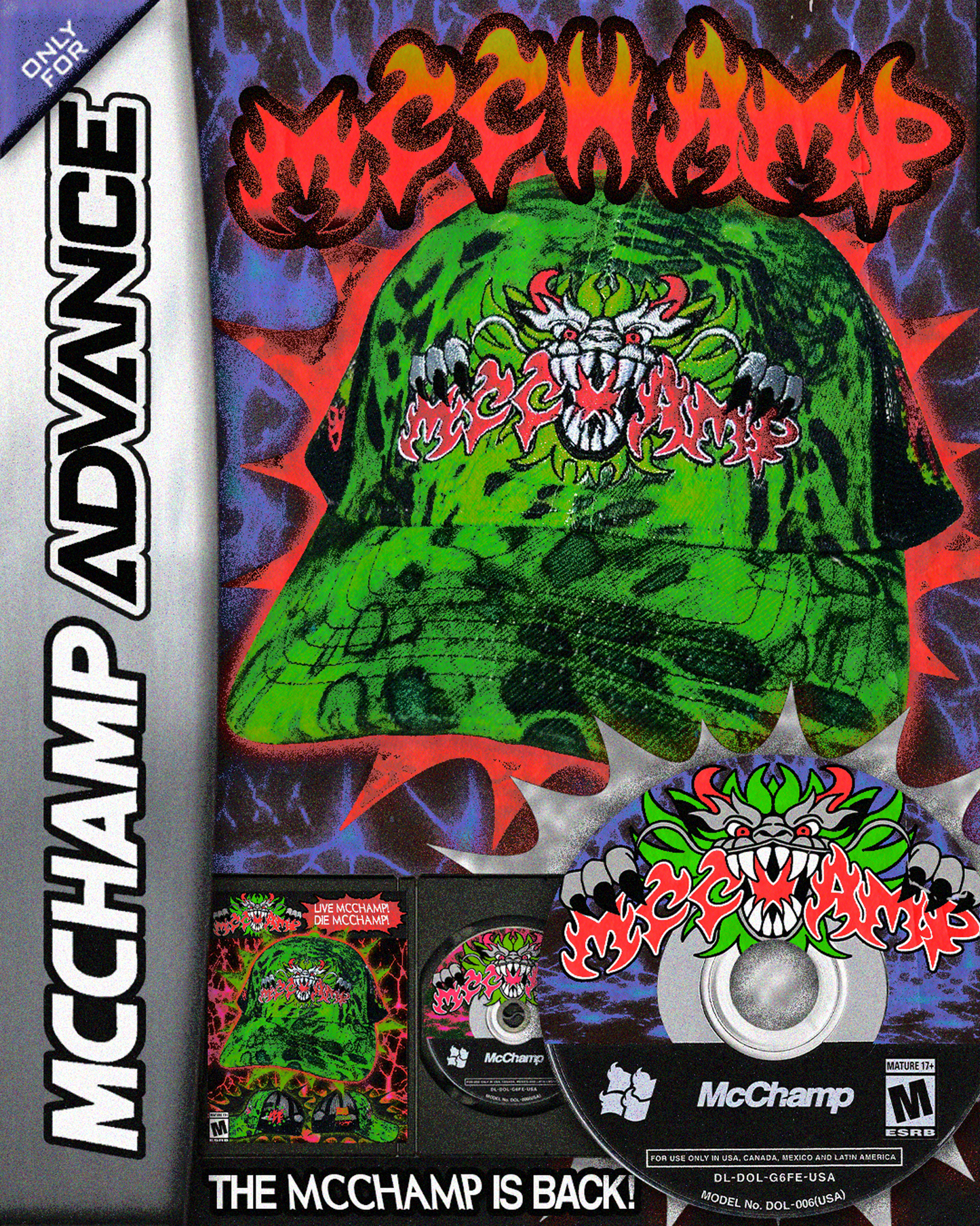 LIME CAMO DRAGON McCHAMP HAT (restocked!!!)