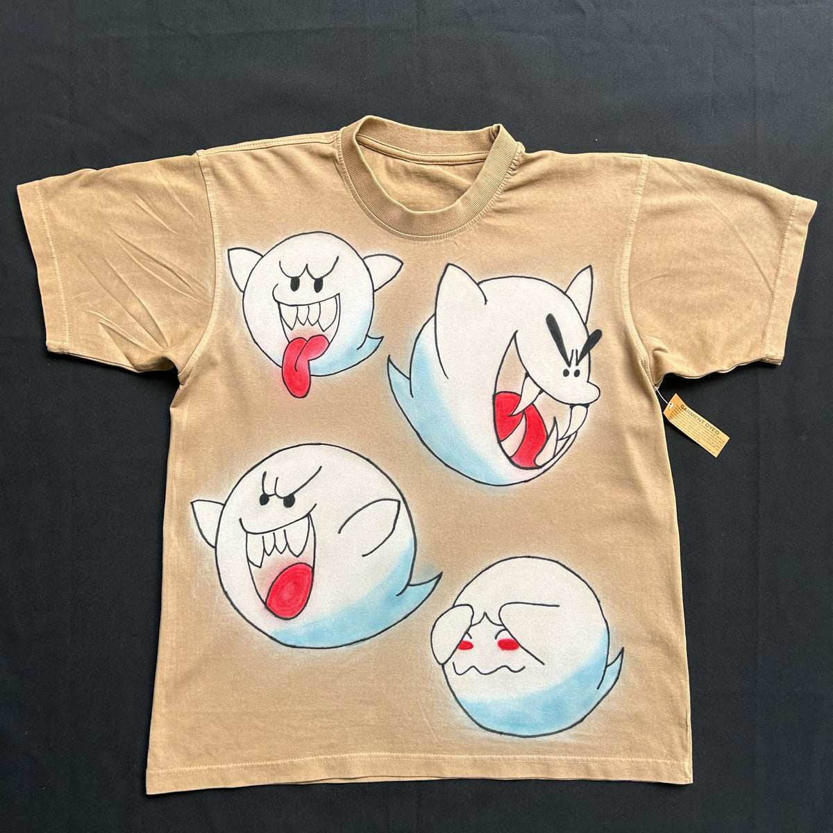 "Coconut Ghosts" Airbrush Heavyweight Tee (M)