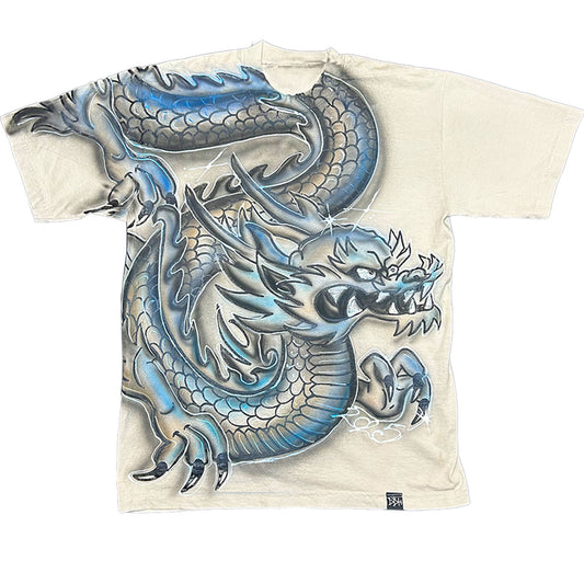 (M) METALLIC AIRBRUSHED DRAGON TEE