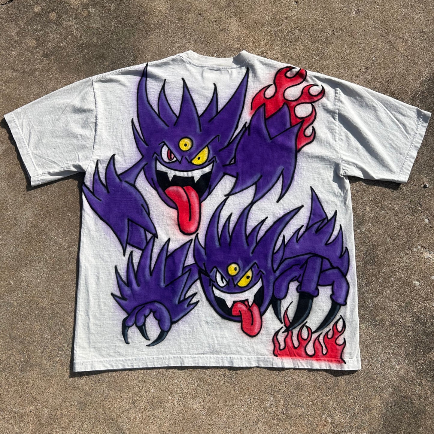 "purple ghost dude evolution" Airbrush Heavyweight Tee (2XL)