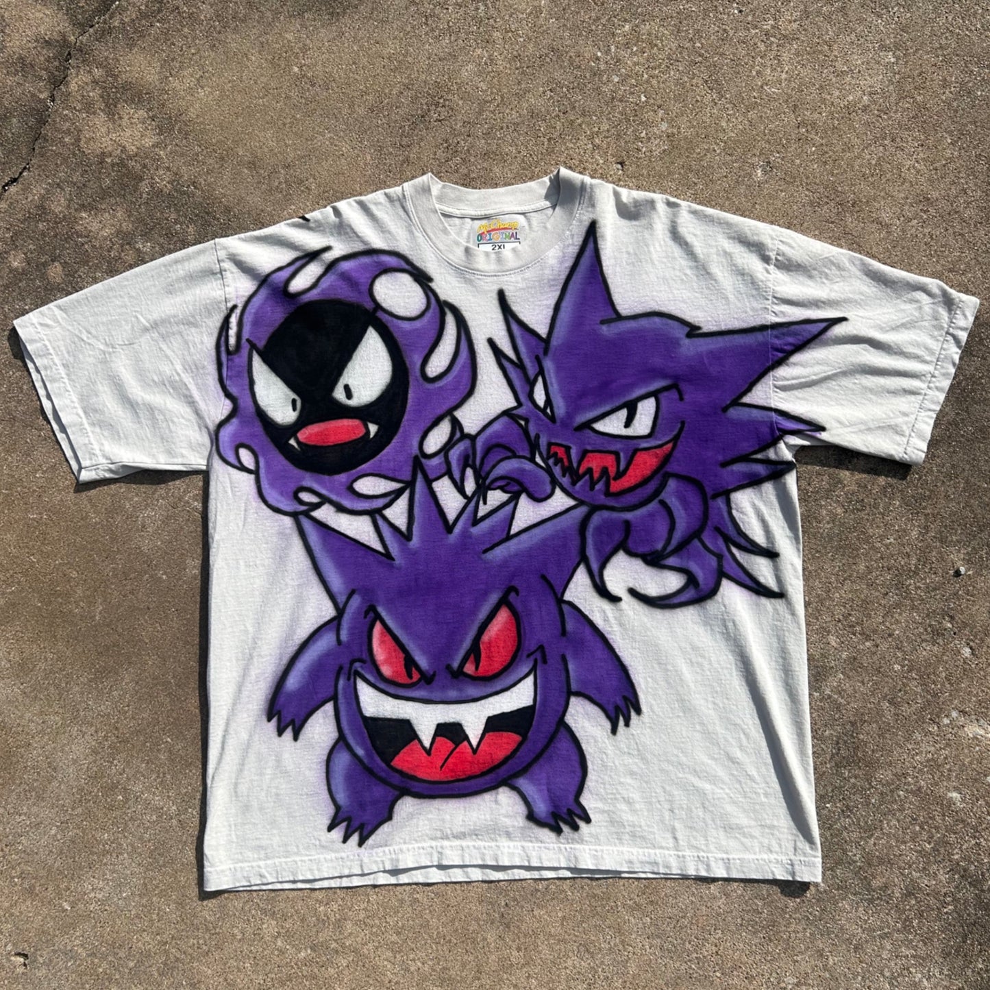 "purple ghost dude evolution" Airbrush Heavyweight Tee (2XL)