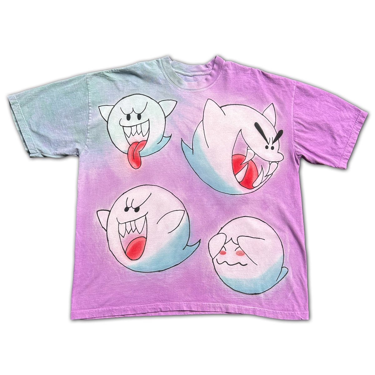"Tie-Dye Ghost" Airbrush Heavyweight Tee (2XL)