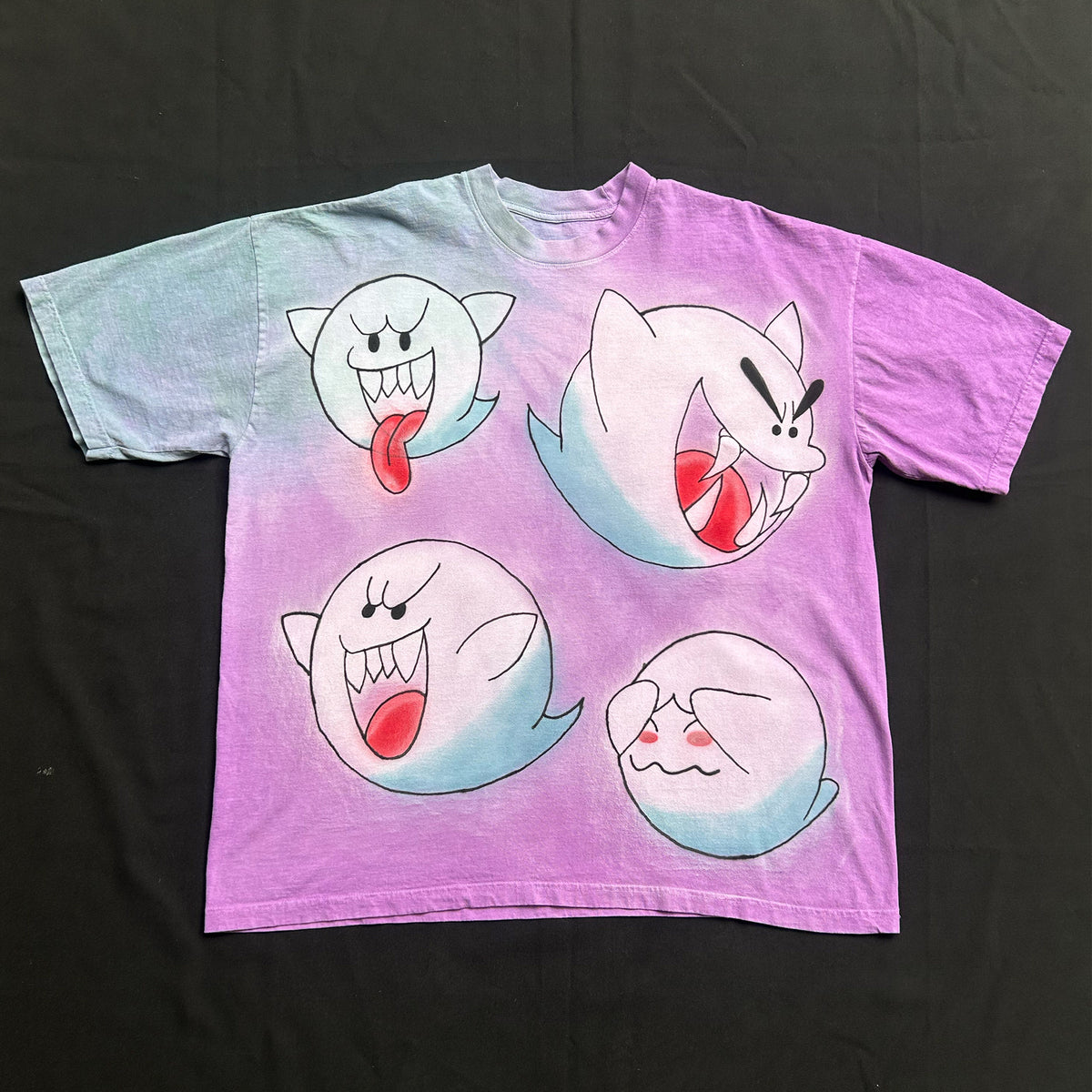 "Tie-Dye Ghost" Airbrush Heavyweight Tee (2XL)