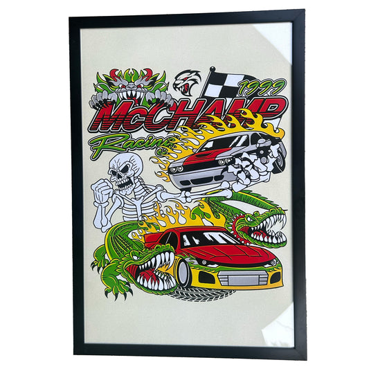 FRAMED McCHAMP RACING POSTER (19x13") Classic Color-way
