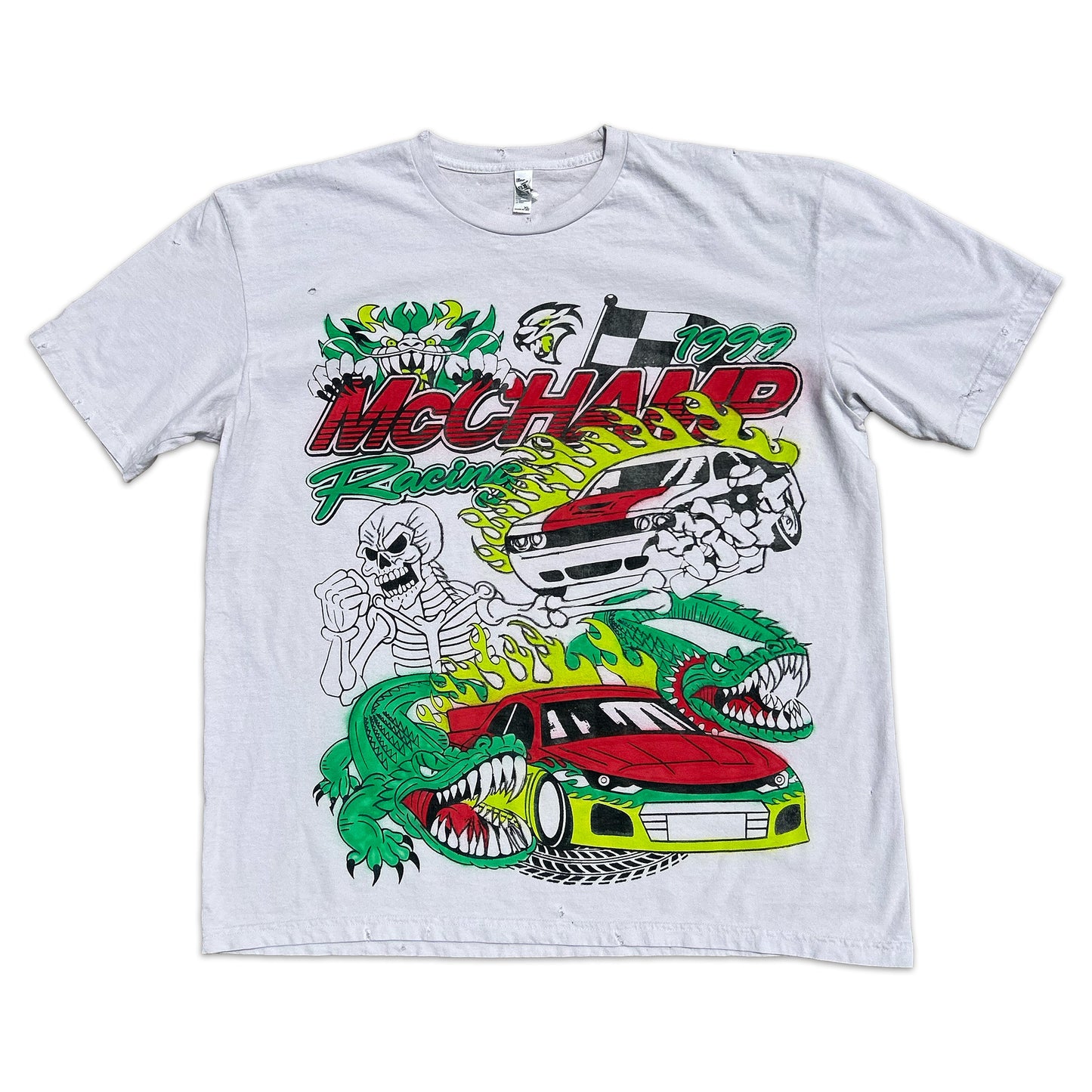 "Gatorz" *Lightly Distressed* Airbrush Heavyweight Tee (XL)