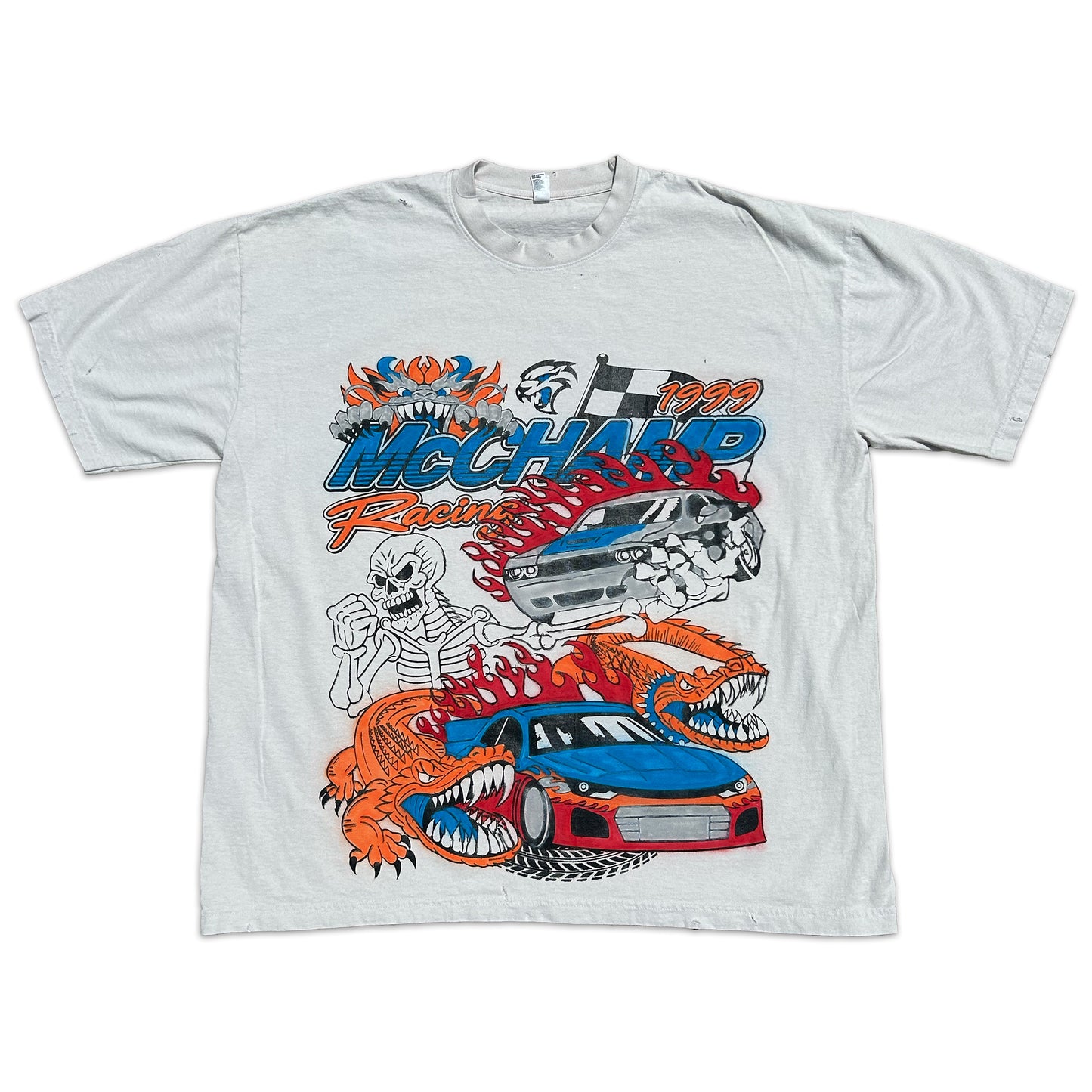 "Summer Colors" *Lightly Distressed* Airbrush Heavyweight Tee (2XL)