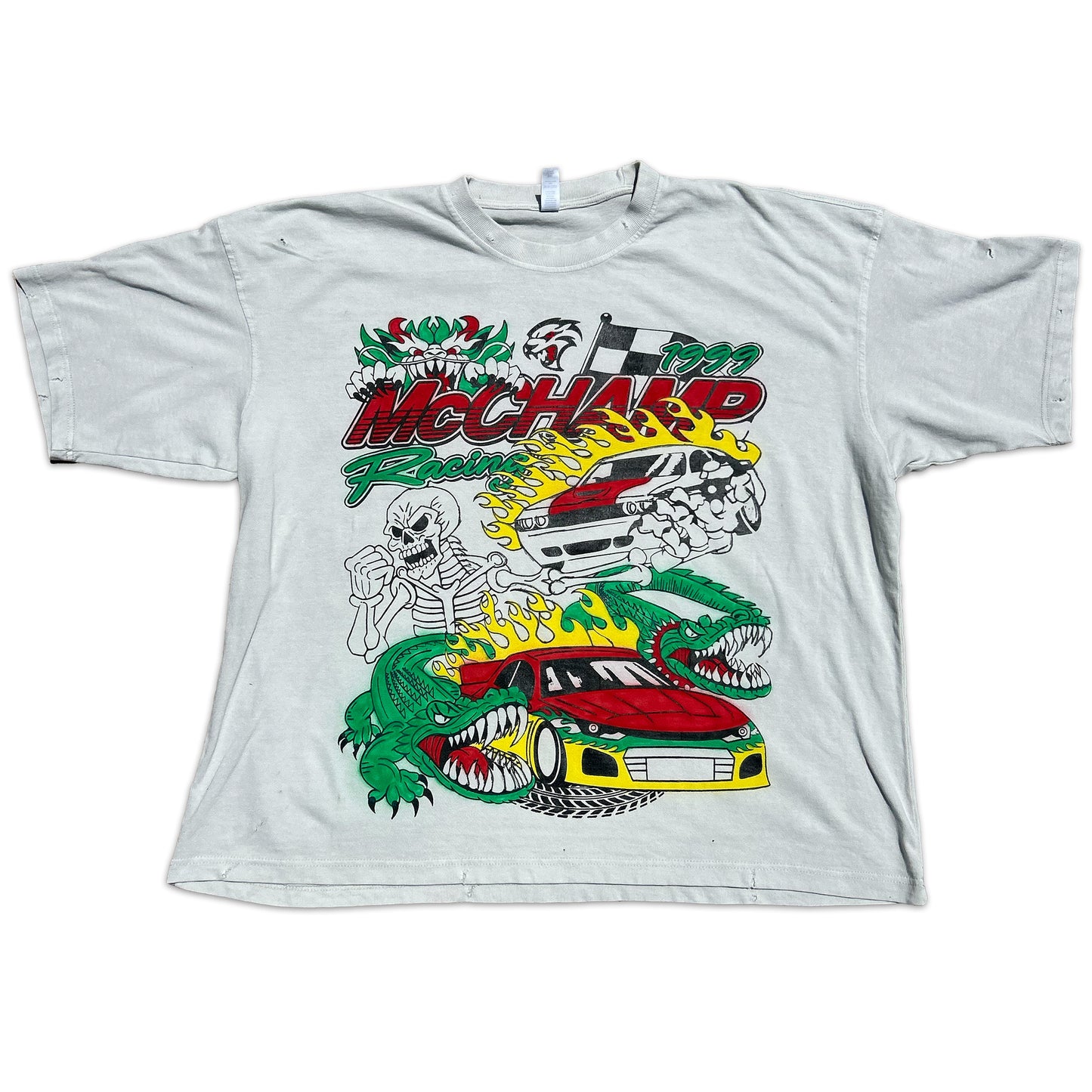 "Classic McChamp Racing" *Lightly Distressed* Airbrush Heavyweight Tee (3XL)