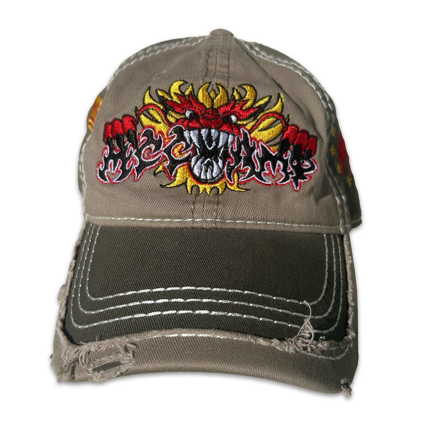 DISTRESSED KHAKI DRAGON McCHAMP HAT