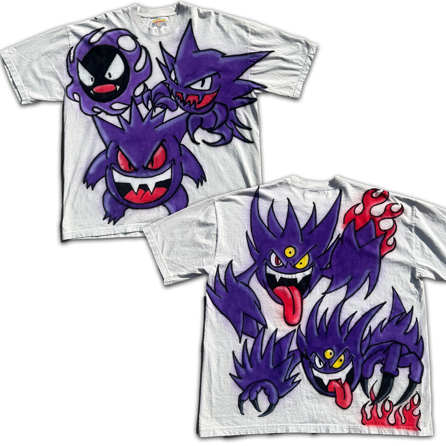 "purple ghost dude evolution" Airbrush Heavyweight Tee (2XL)