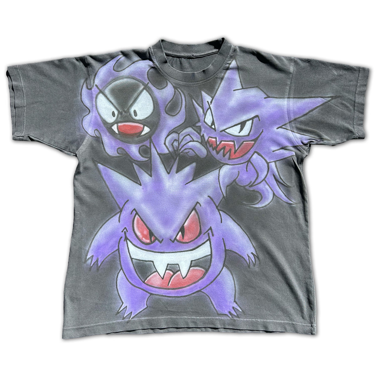 "Purple Ghosts" Airbrush Heavyweight Tee (L) (Copy)