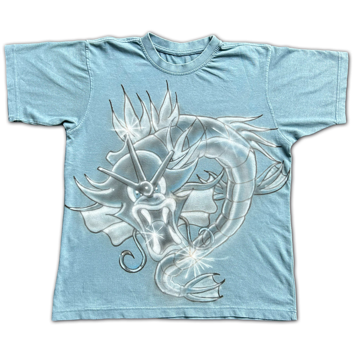 "SHINY METAL DRAGON" Airbrush Heavyweight Tee (M)