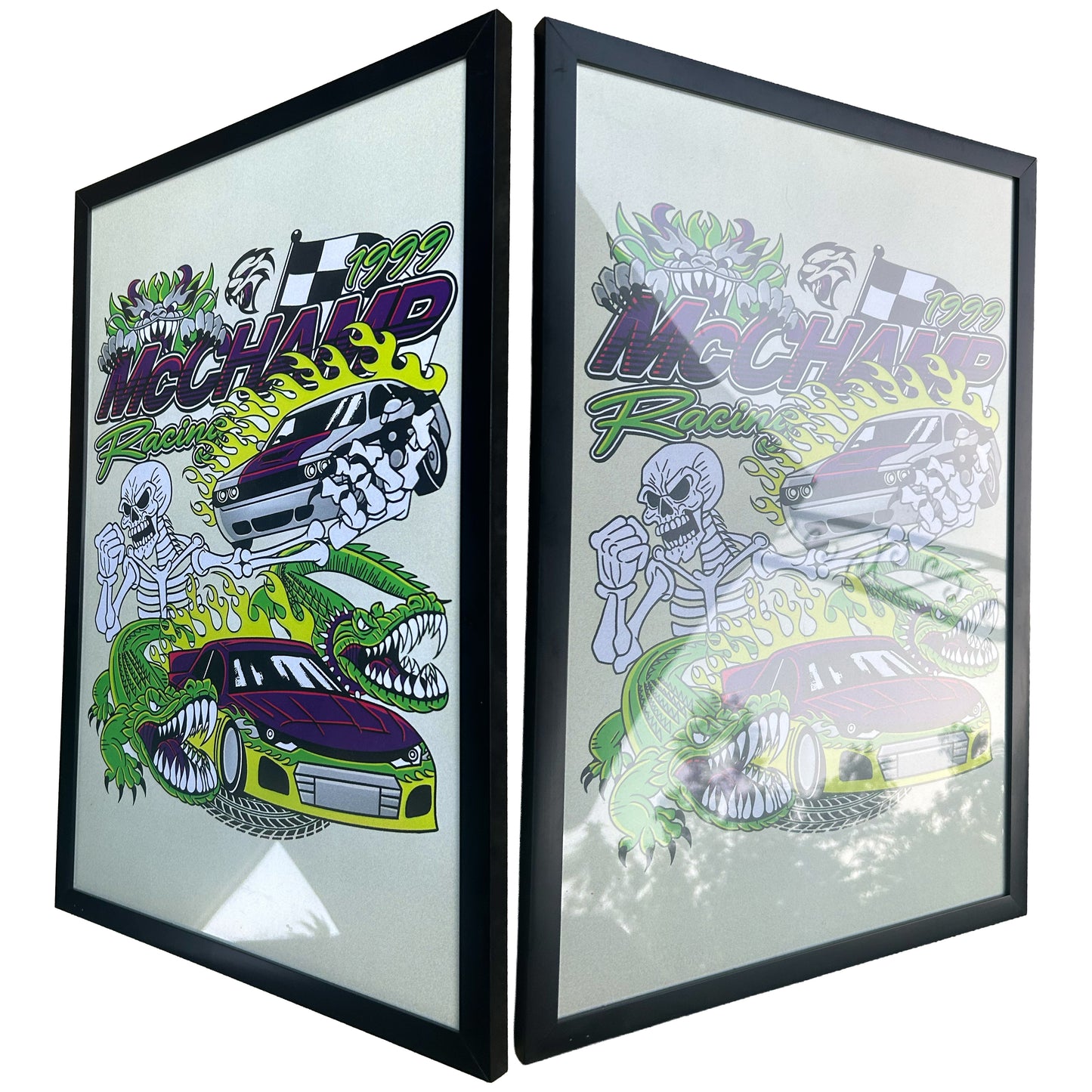 FRAMED McCHAMP RACING POSTER (19x13") Haunted Color-way