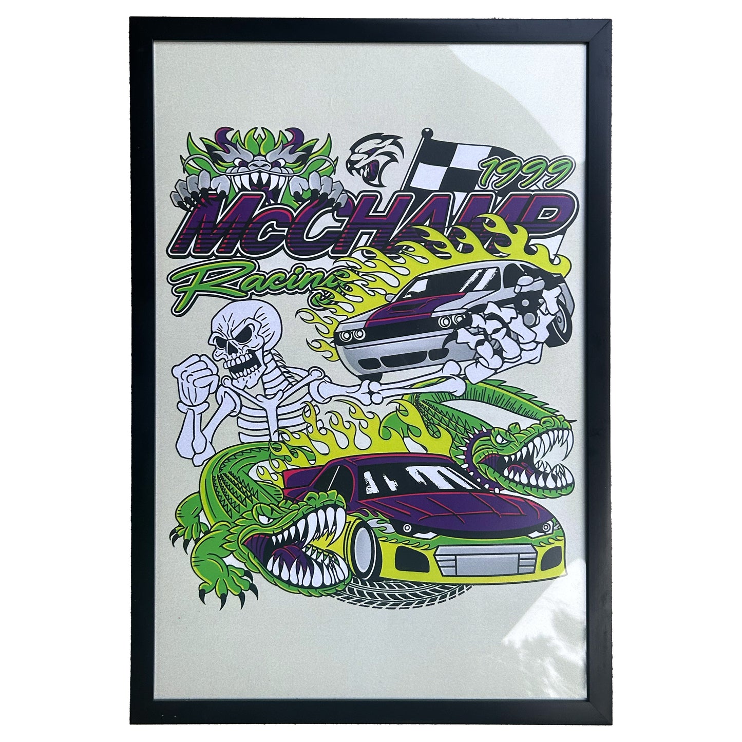 FRAMED McCHAMP RACING POSTER (19x13") Haunted Color-way
