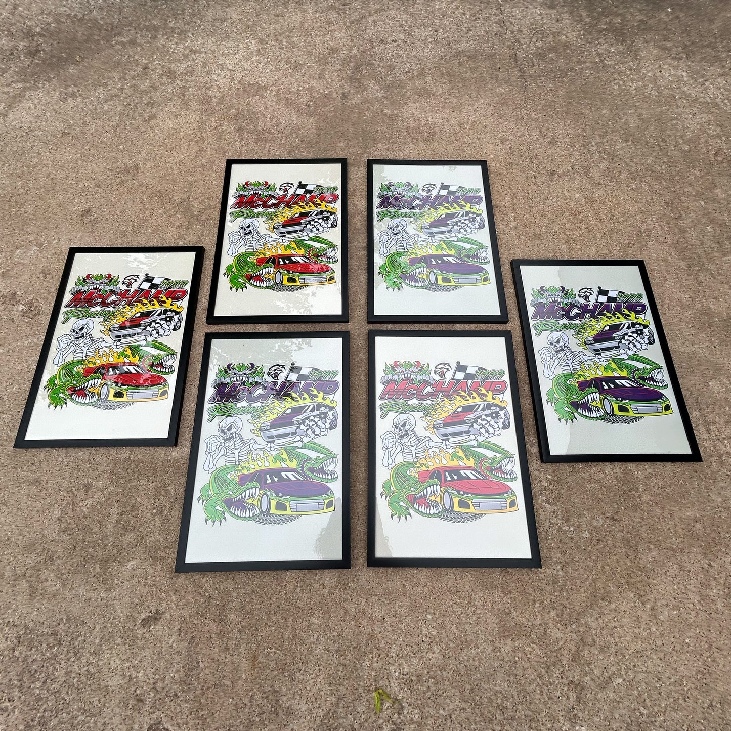 FRAMED McCHAMP RACING POSTER (19x13") Haunted Color-way