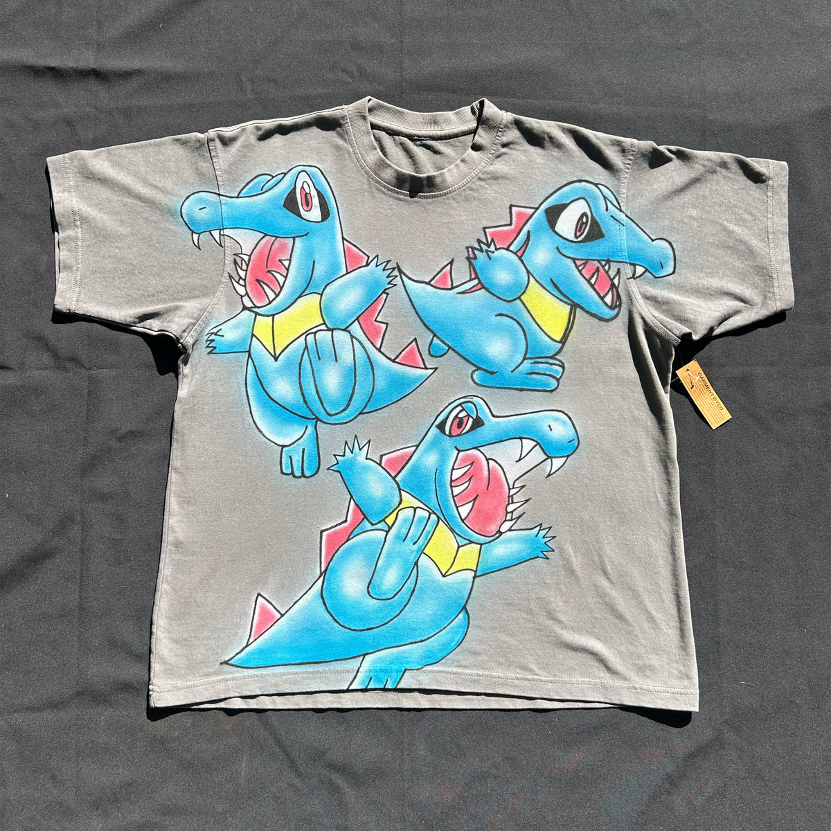 "Aqua Gatorz" Airbrush Heavyweight Tee (L)
