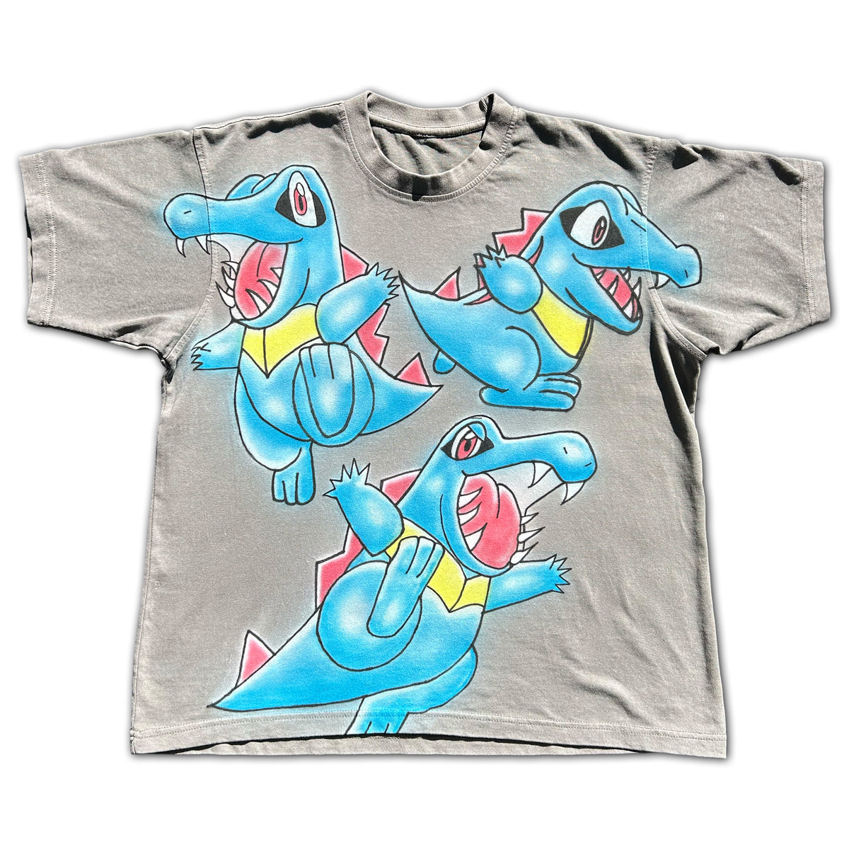 "Aqua Gatorz" Airbrush Heavyweight Tee (L)